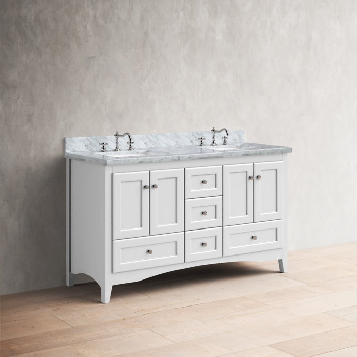 Birch Lane™ Fresno 60" Double Bathroom Vanity Set & Reviews Wayfair